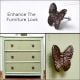 6 Pieces Butterfly Metal Drawer Knobs